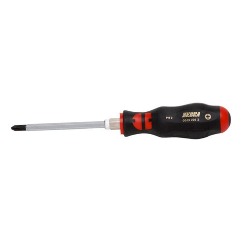 ZEBRA 3K Hexagon Blade Phillips Head Screwdriver – PH2 x 100mm Long
