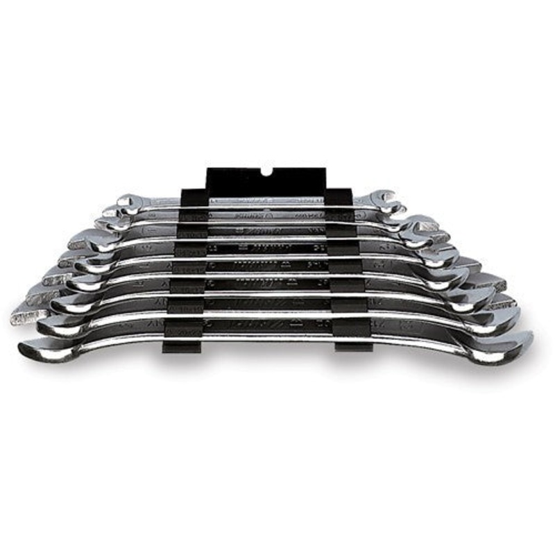 ZEBRA Double Open End Wrench Assortment – Thin Line (12 Pieces withPlastic Holder)