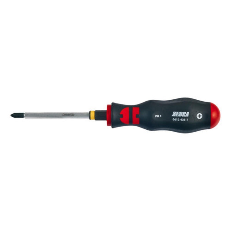 ZEBRA Phillips Head Screwdriver – Laser-Cut Tip – Hexagon Blade – Wrench Adapter – PH1 x 80mm Long