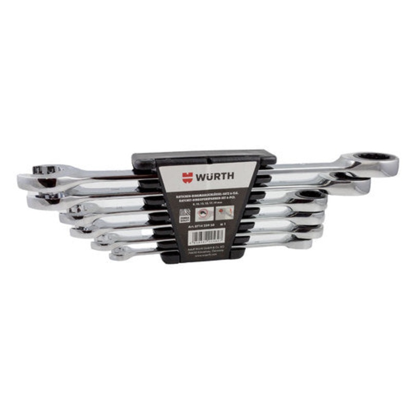 ZEBRA POWERDRIV (12-Point) Dual Ratchet Combination Wrench Assortment (6 Pieces – 8, 10, 12, 13, 17, 19mm)