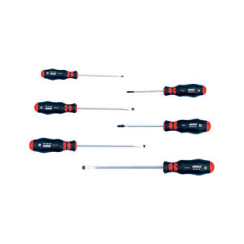 ZEBRA Screwdriver Set – Round Blade – Philips and Slotted Head – 6 Pieces (4 Slotted and 2 Phillips)
