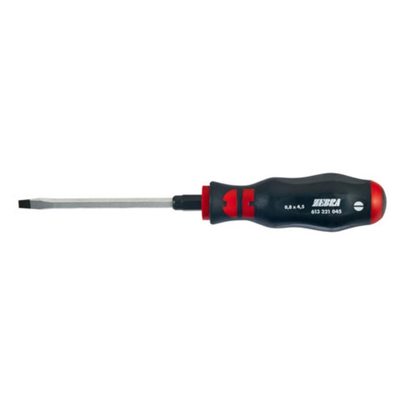 ZEBRA Slotted Screwdriver – Hexagon Blade, Impact Cap, Wrench Adapter – 1.6 x 10.0mm