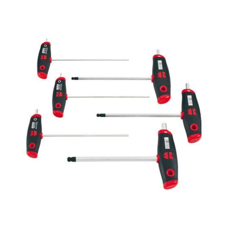 ZEBRA T-Handle Ball Head and Hexagon Head Screwdriver Set (6 Pieces)