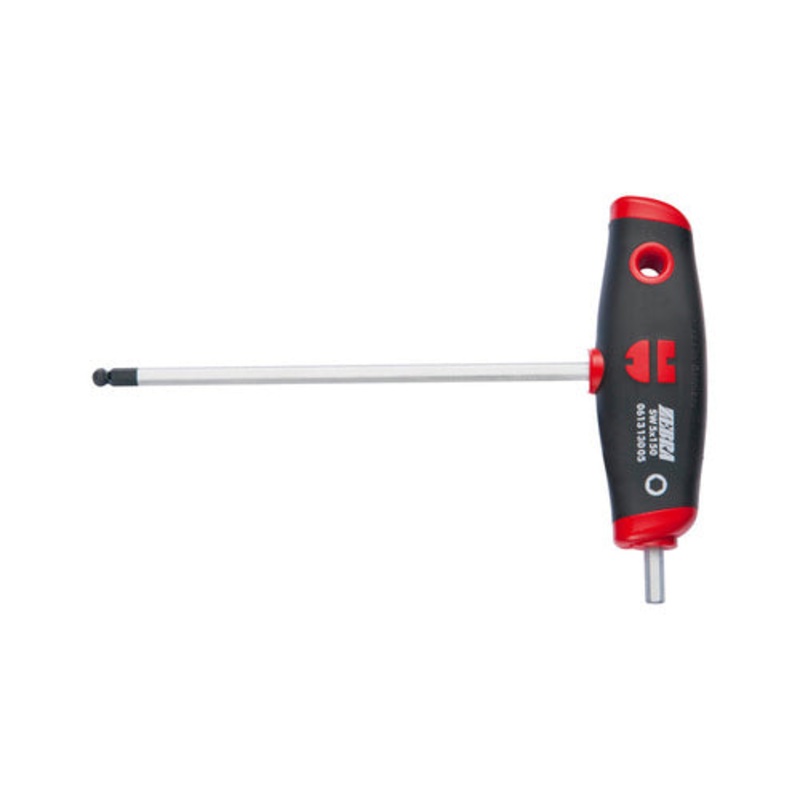 ZEBRA T-Handle Hexagon Ball Head Screwdriver with 17mm Side Hexagon Tip – 6mm Hexagon Tip X 200mm Blade X 105mm Handle