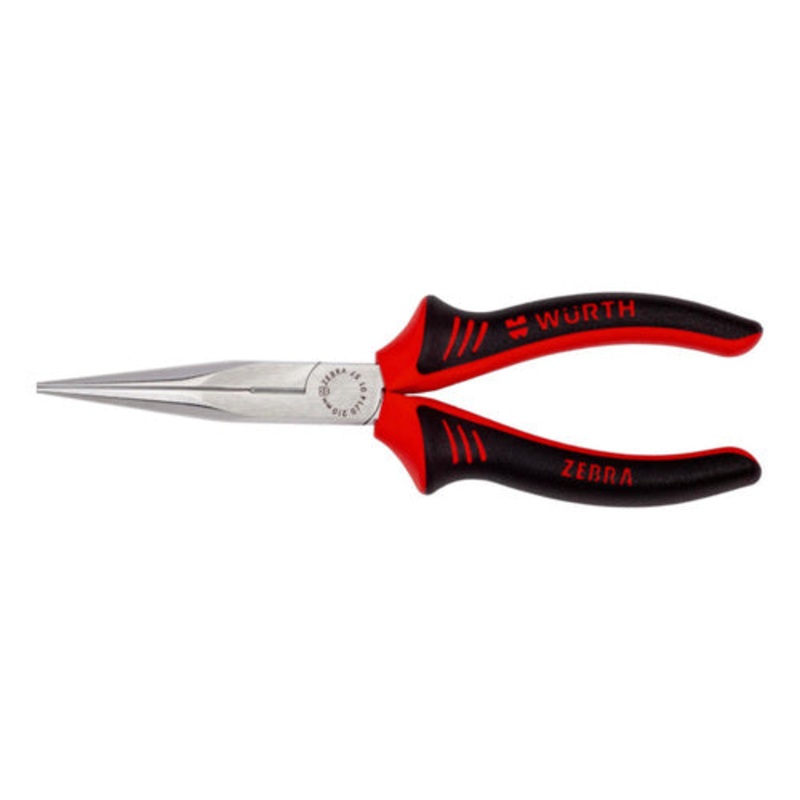 ZEBRA Needle Nose Pliers – 210mm Length Straight Jaw Shape 76mm Nose Length