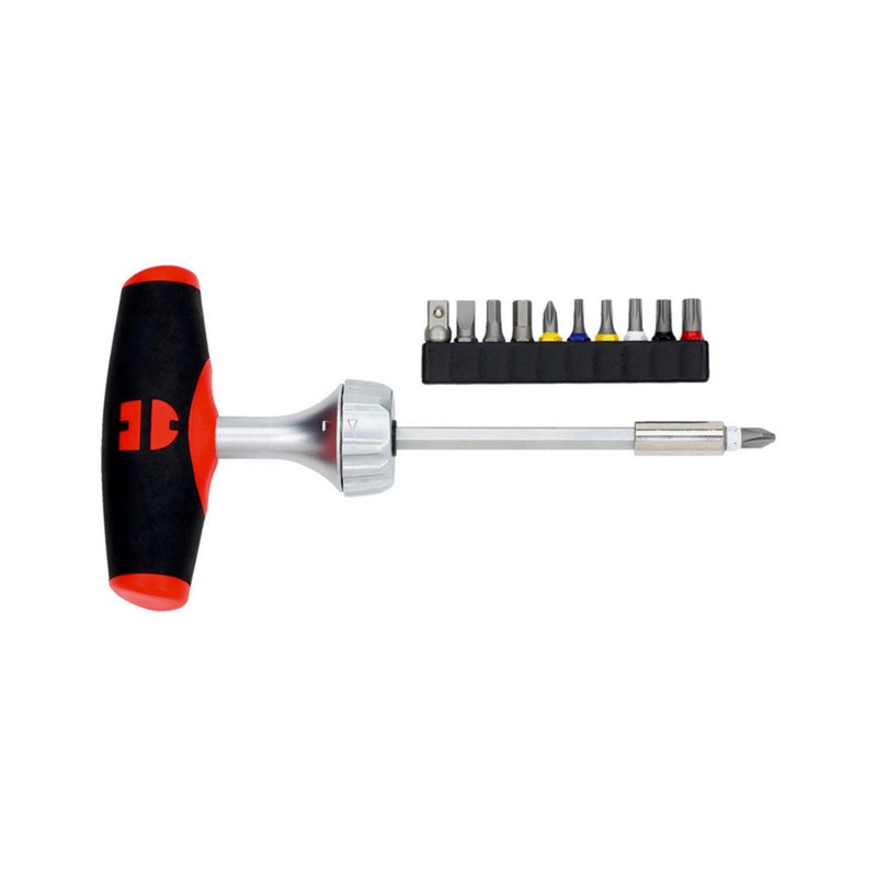 ZEBRA T-Handle Ratchet Screwdriver Set (Includes 11 Bits – 1 Square, 1 Flat, 2 Hexagon, 2 Phillips, 5 Torx)