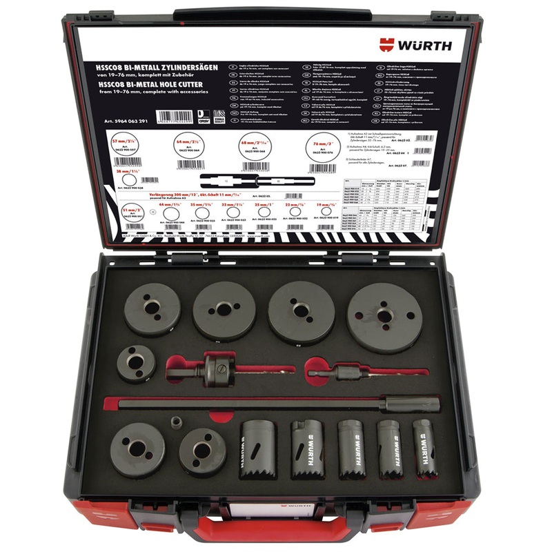 Hole Saw Kit – 16 Pieces (19mm to 76mm)