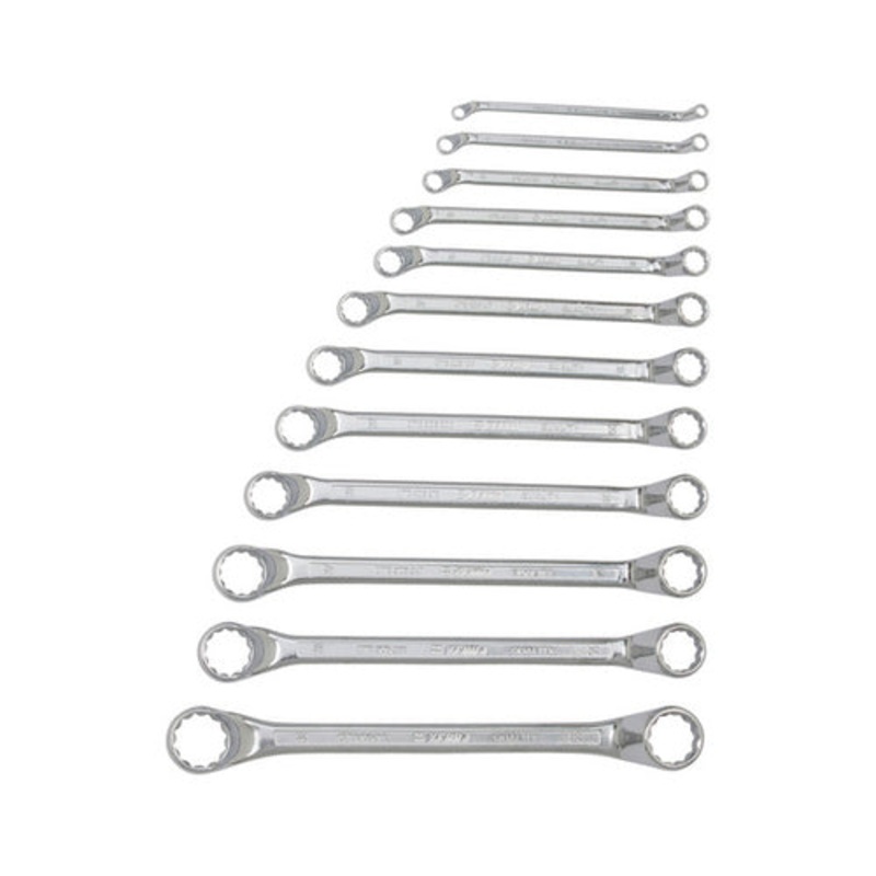 ZEBRA POWERDRIV (12-Point) Metric Double Box End Wrench Set – Deep Offset (12 Pieces)