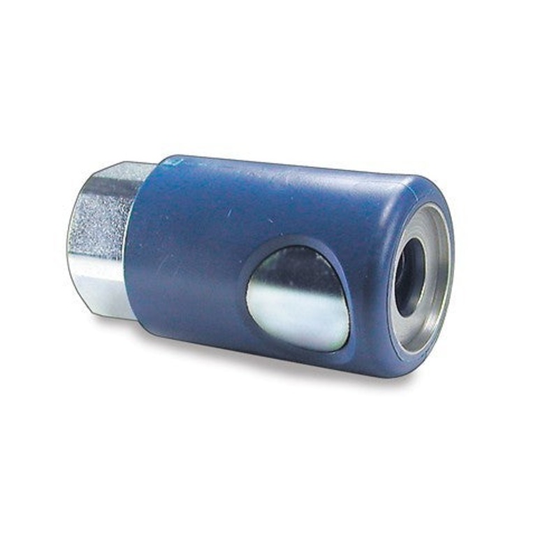 Blue Push Button 1/4 Female Air Coupler