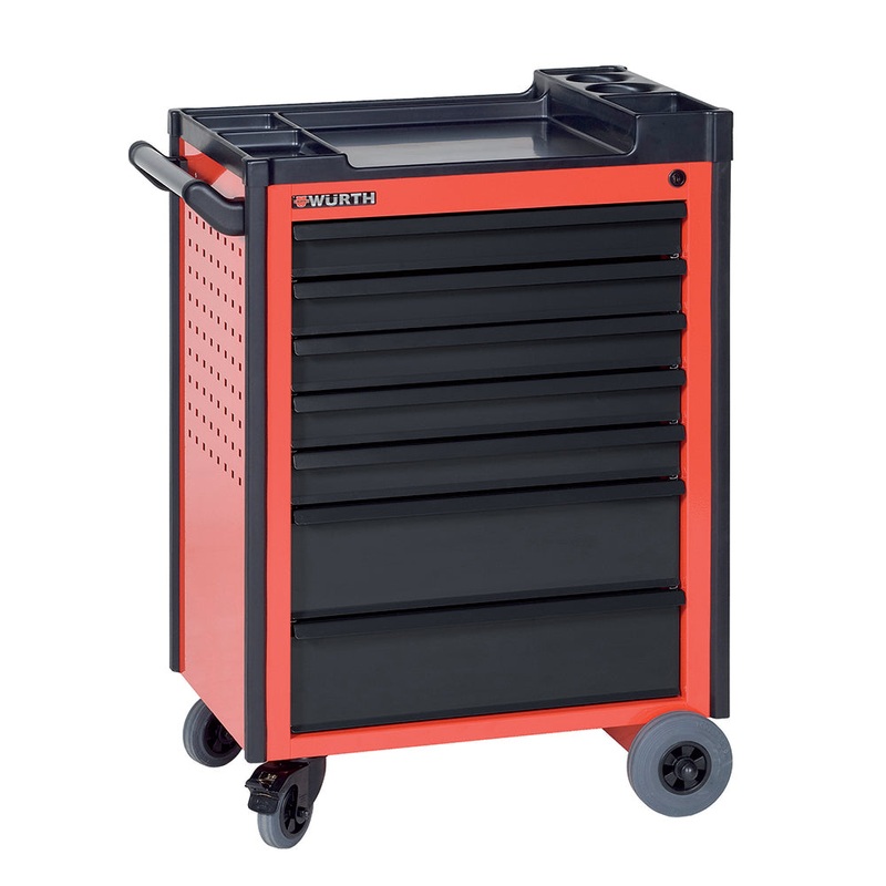 Compact 7-Drawer Tool Cart Storage Cabinet Trolley