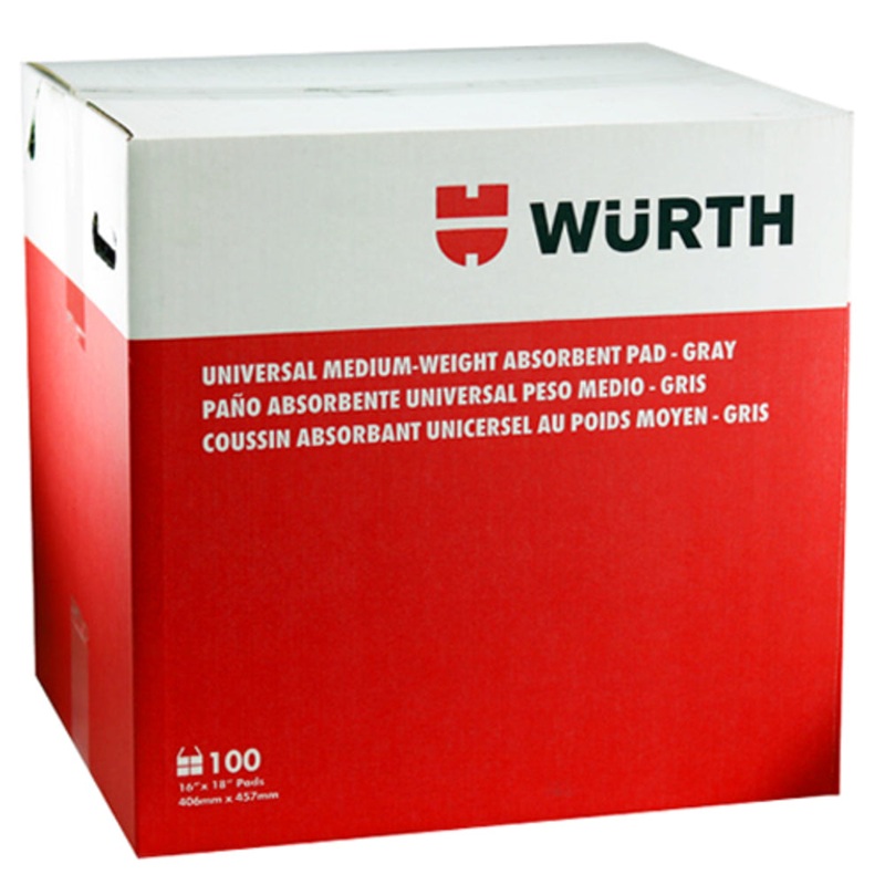 Universal Absorbent Pads – Medium Weight – Perforated – Gray – 16Inch x 18 Inch(100 per Box)