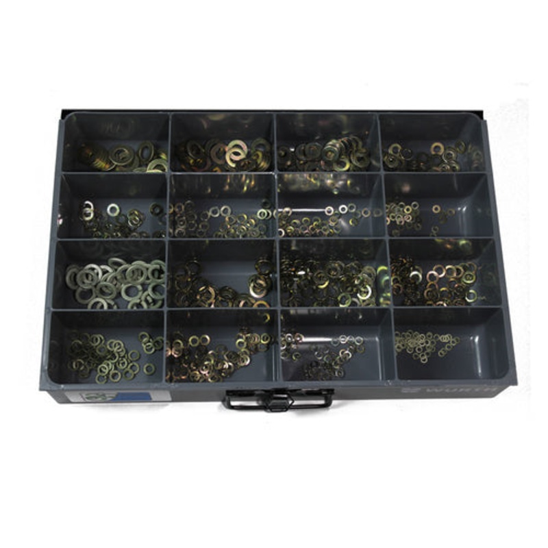 Yellow Flat and Lock Washer Assortment 750 Pcs