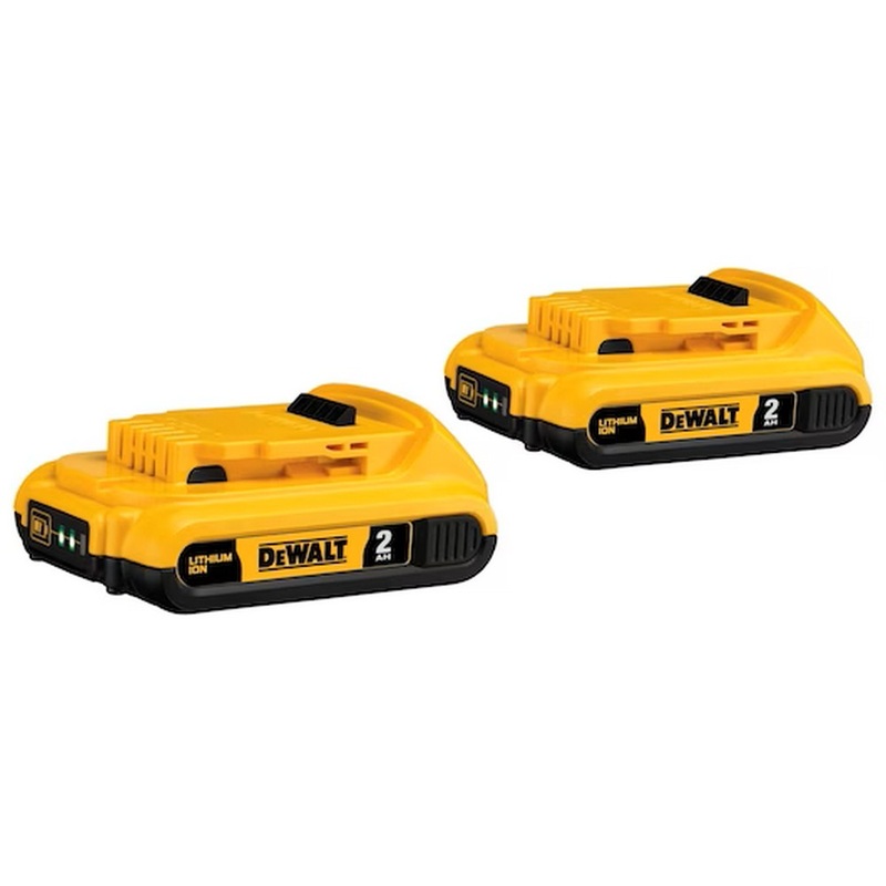 DEWALT 20V MAX* Compact 2Ah Battery 2 Pack