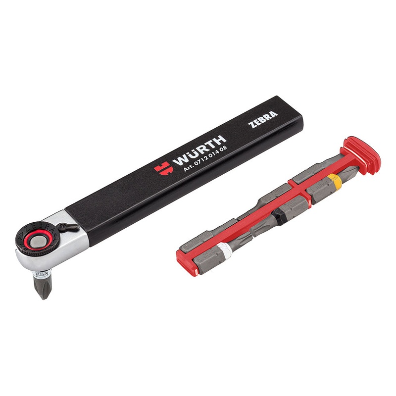 Reinhold Wurth Limited Edition 1/4 Inch Mini Ratchet and Bit Set – 8 Pieces