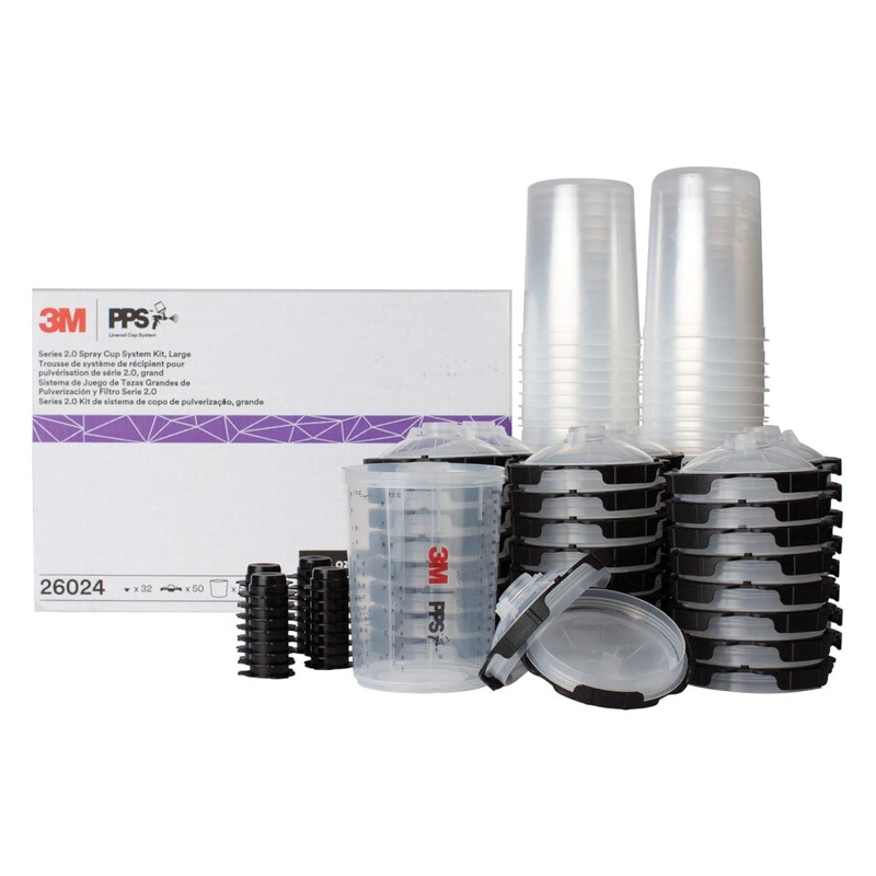 3M PPS Series 2.0 Spray Cup System Kit, 26024, Large (28 fl oz, 850 mL), 200 Micron Filter, 1 kit per case