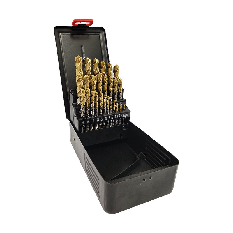 HSS TiN Head Precision Drill Bit Set – Imperial – 29 Pieces