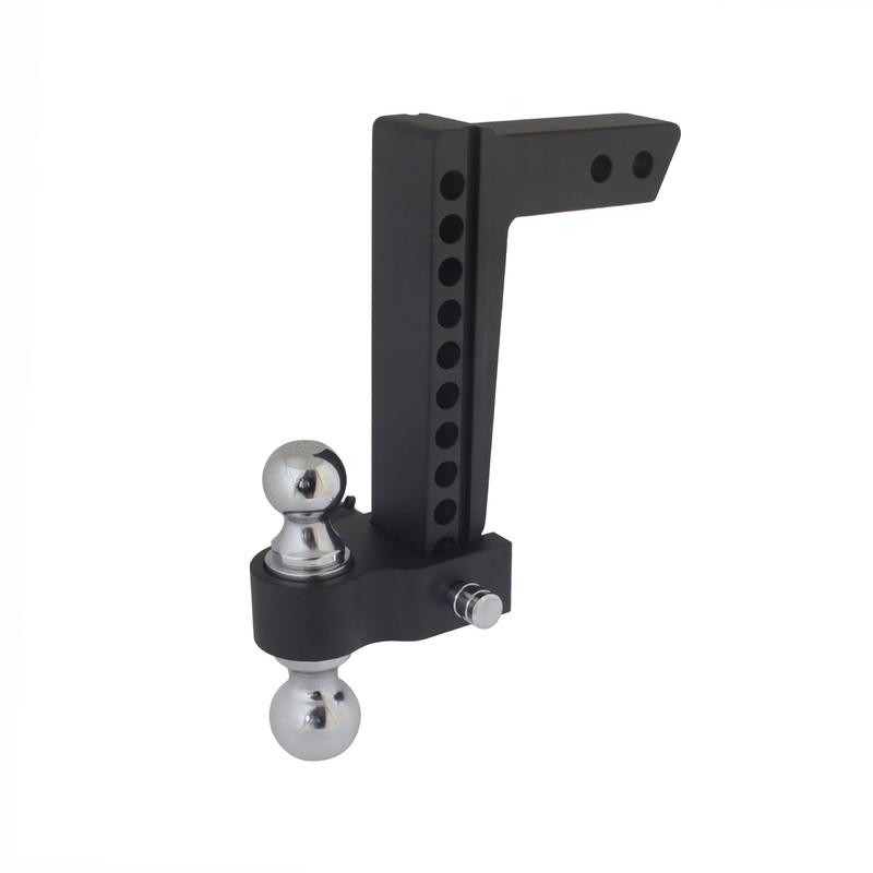 10k lb Adjustable Drop Hitch, 2” & 2-5/16” Hitch Ball, 0-10” Drop