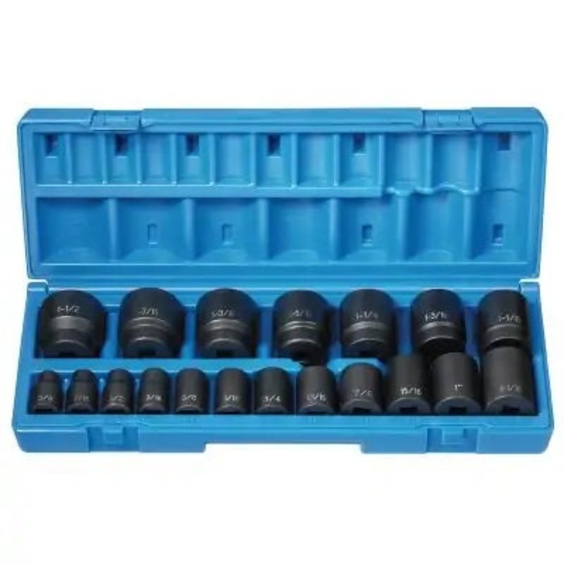 1/2 Dr. 19 Pc. Standard Length Fract.Set – 12 Point