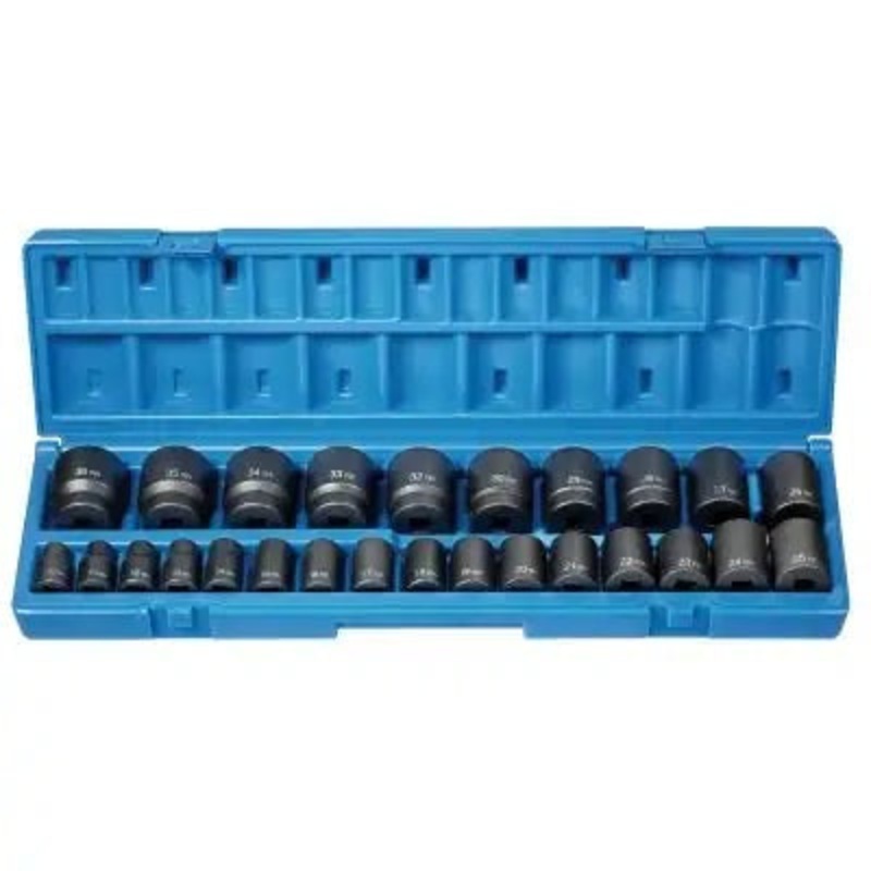 1/2 Dr. 26 Pc. Standard Length Metric Set 12 Point