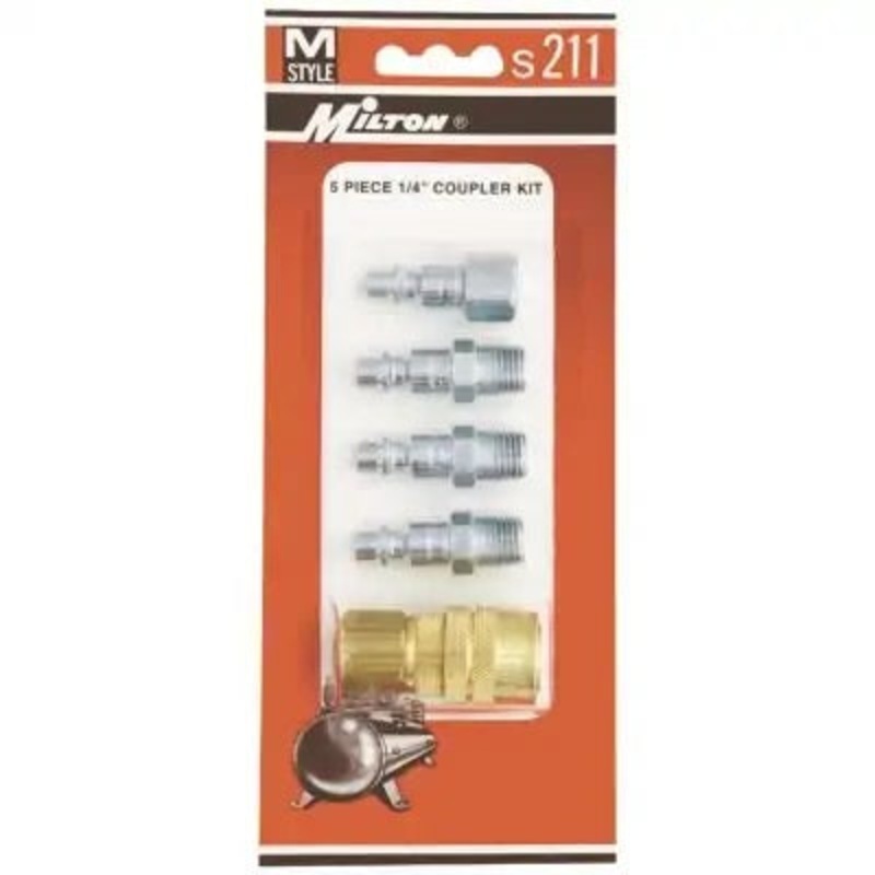 5 PIece 1/4 NPT M-Style Coupler and Plug Kit