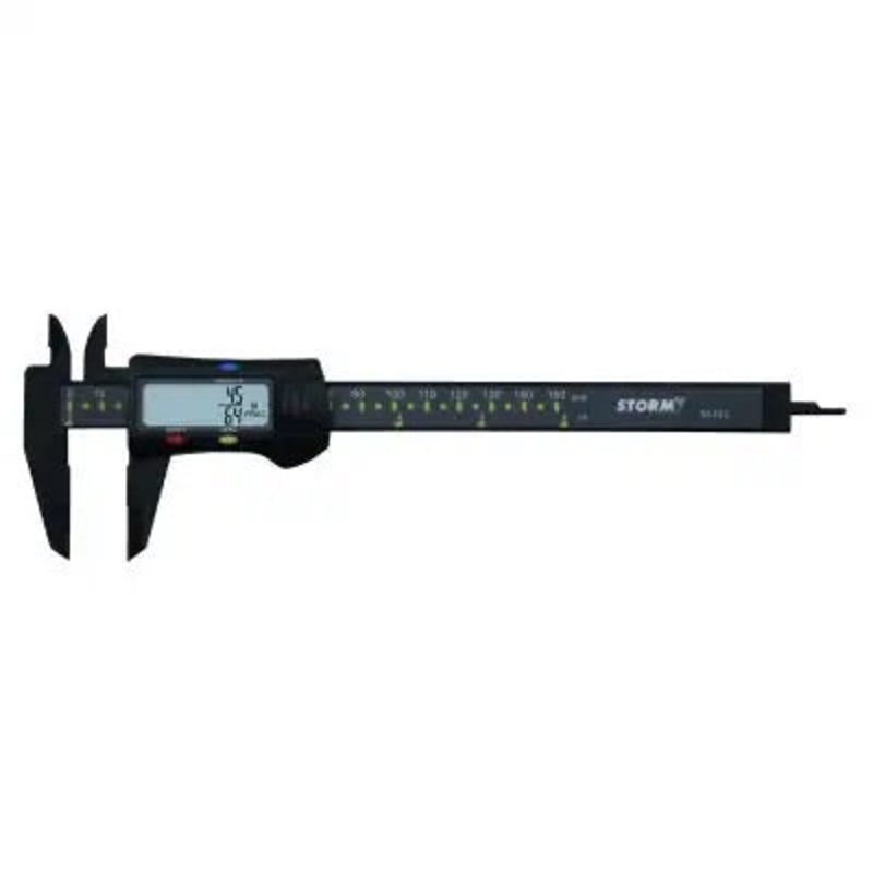 Carbon Fiber Digital Caliper with Fractional Display
