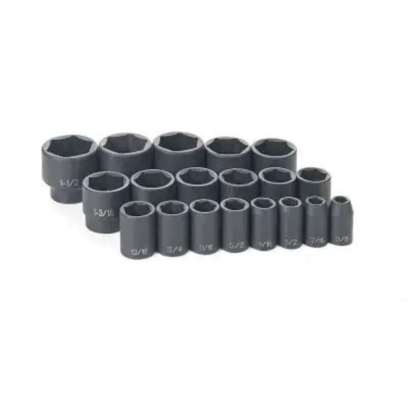 Grey Pneumatic 19-Piece 1/2 in. Drive Fractional SAE Standard Length Master Set