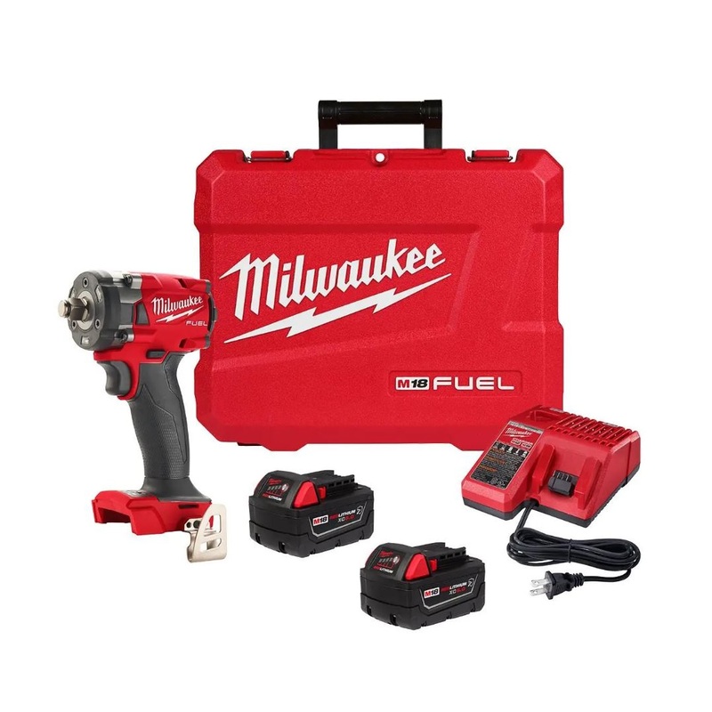 Milwaukee Tool M18 FUEL 1/2  Compact Impact Wrench w/ Friction Ring Kit