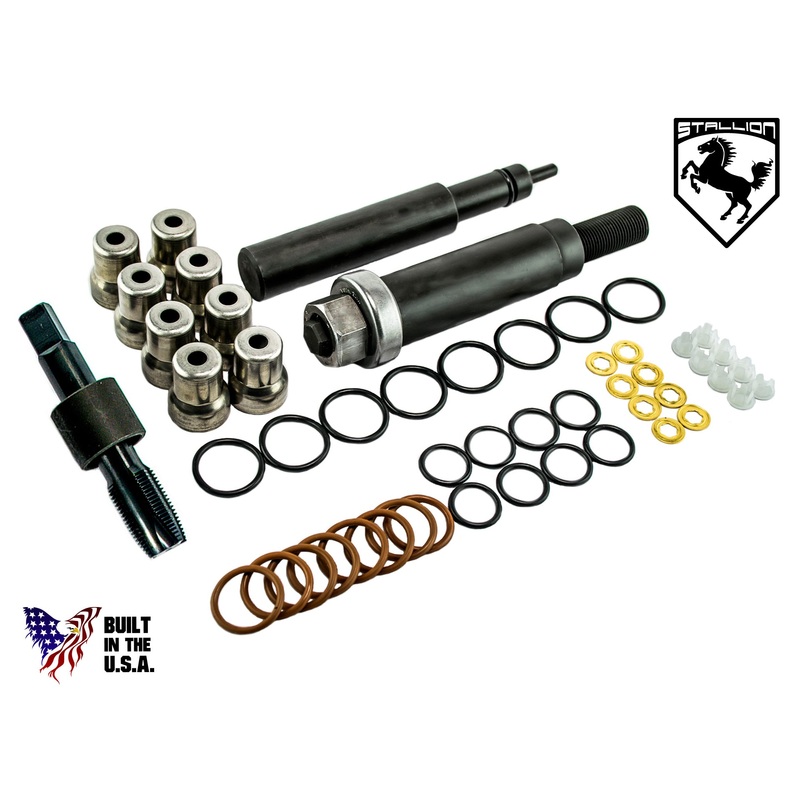 6.0L Fuel Injector Cup In-Vehicle Tool and Parts Set w/USA Tap