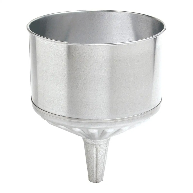 FUNNEL METAL W/SCREEN 8QT 9-1/2 DIAMETER