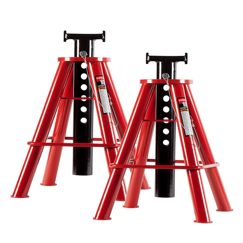 SUNEX1310 – 10 TON MEDIUM HEIGHT PIN TYPE JACK STANDS (PAIR)