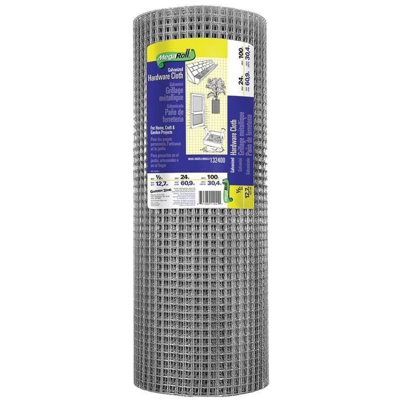 HARDWARE CLOTH 1/2 INCH|1/2 X 24 IN X 10 FT|1/2 X 24 IN X 5 FT|1/2 X 36 IN X 5 FT