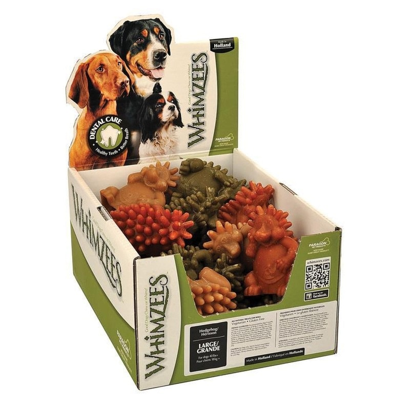 Whimzees Hedgehog Display|XL, 18 pc