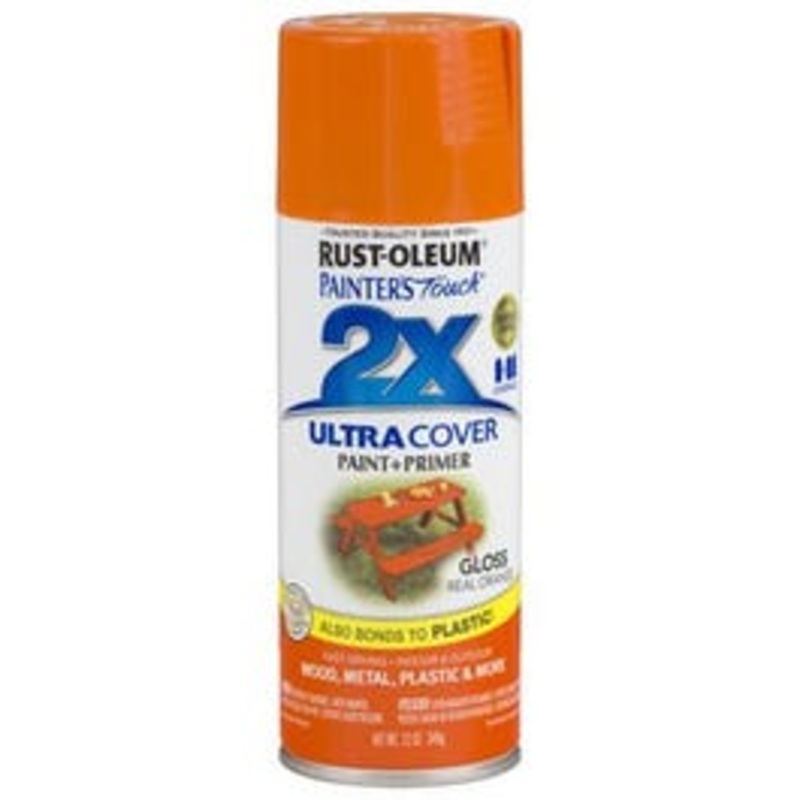 Painter’s Touch 2X Spray Paint, Gloss Real Orange, 12-oz.