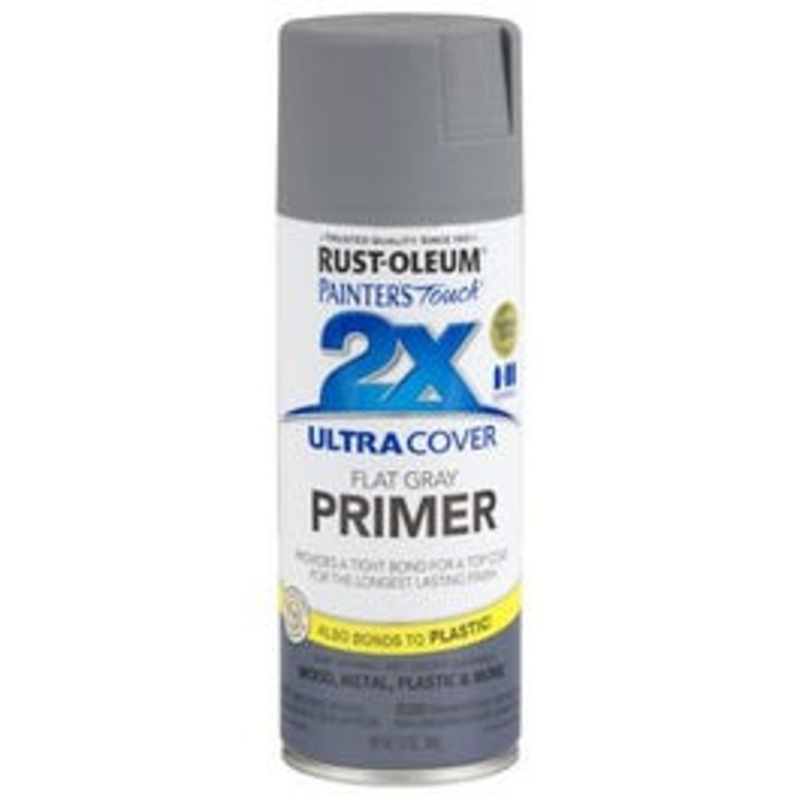Painter’s Touch 2X Spray Primer, Flat Gray, 12-oz.