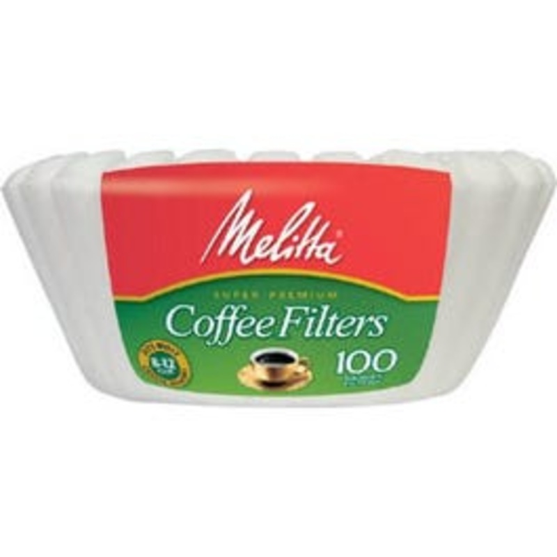 100-Count 8 – 12-Cup White Basket Coffee Filters