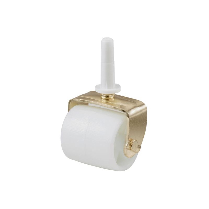 Shepherd Hardware 2-1/8-Inch White Bed Rollers with Stem and Socket, 2-Pack