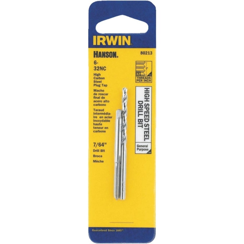 Irwin Hanson 6 – 32 NC + 7/64 In. Plug Tap & Drill Bit