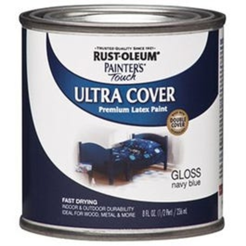 Painter’s Touch Ultra Cover Latex Paint, Navy Blue, 1/2-Pint