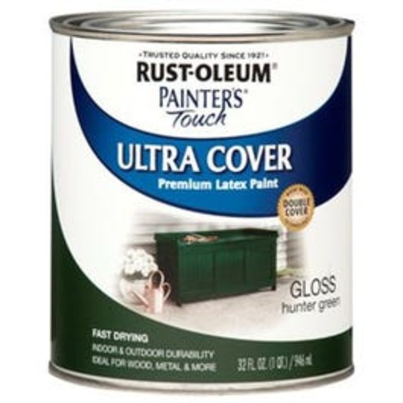 Painter’s Touch Ultra Cover Latex Paint, Hunter Green Gloss, 1-Qt.