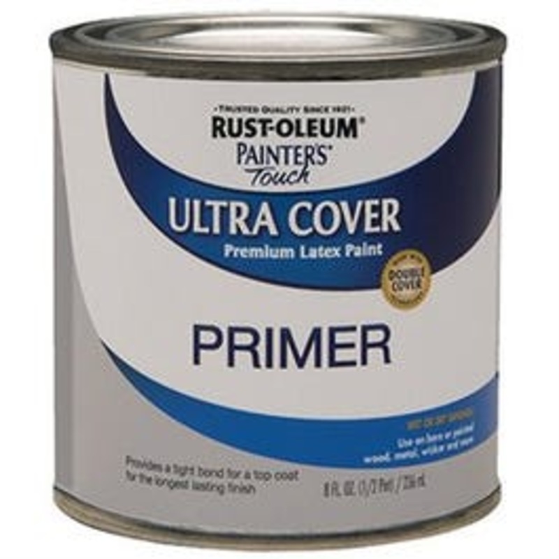 Painter’s Touch Ultra Cover Latex Primer Paint, Gray, 1/2-Pt.