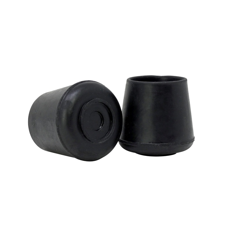 Shepherd Hardware 1-1/8-Inch Inside Diameter Rubber Leg Tips, 4-Pack, Black