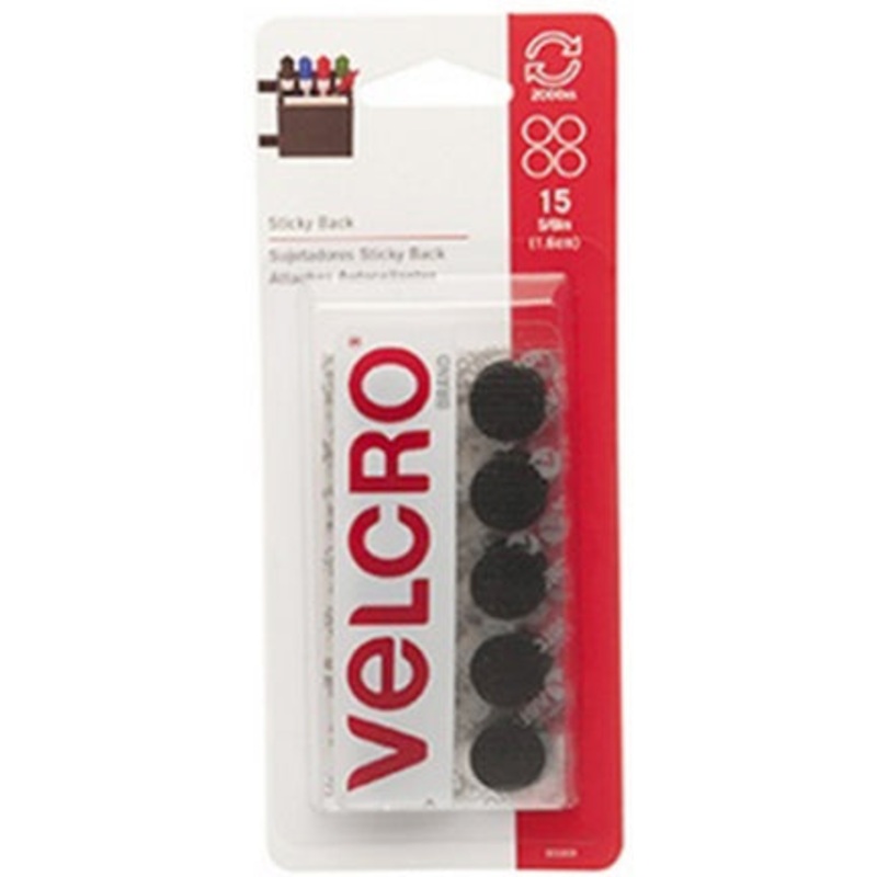 VELCRO&#174, Brand 3/4INX18IN BLACK TAPE