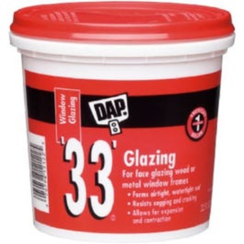 33′ Window Glazing Compound, White, 1/2-Pt.
