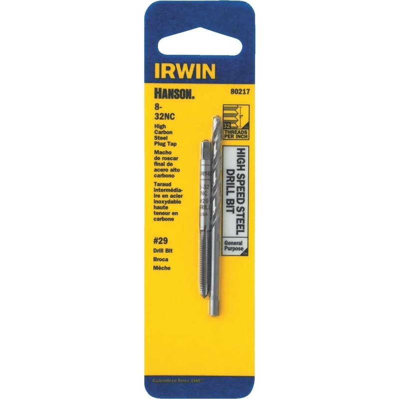 Irwin Hanson 8 – 32 NC + No. 29 Plug Tap & Drill Bit