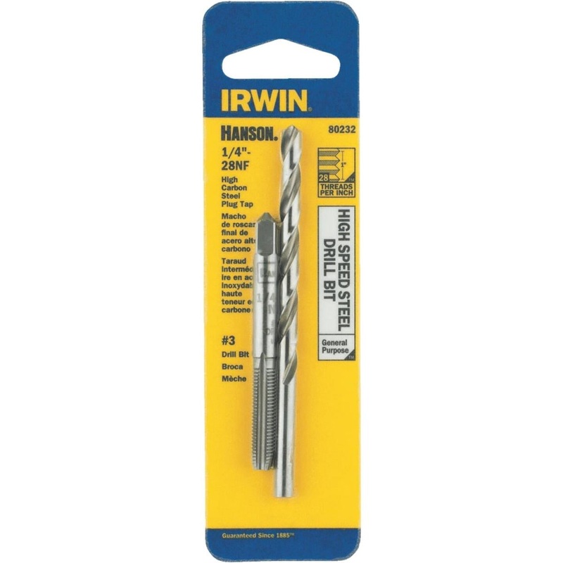 Irwin Hanson 1/4 In. – 28NF Plug Tap & Drill Bit