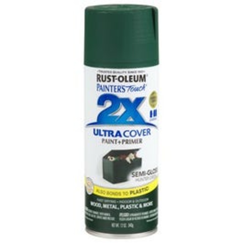 Painter’s Touch 2X Spray Paint, Semi-Gloss Hunter Green, 12-oz.