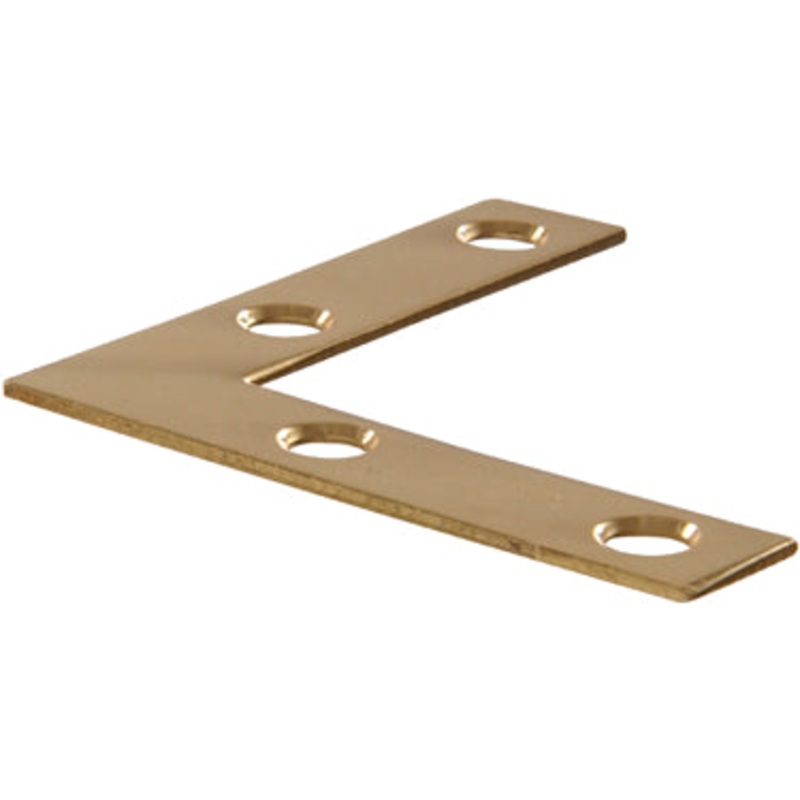2  SOLID BRASS FLAT CORNER IRON