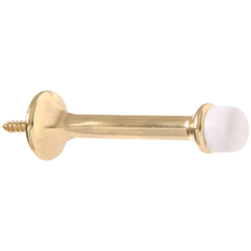 3  BRASS PLATED RGD DOORSTOP