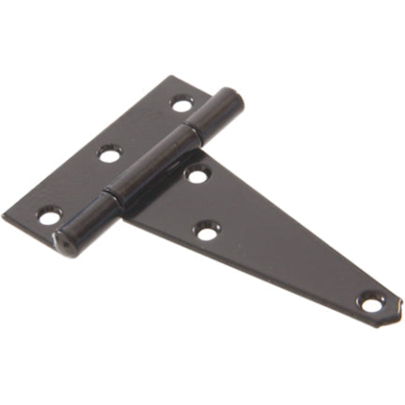 4  BRASS PLATED HEAVY T-HINGE BLACK FINI