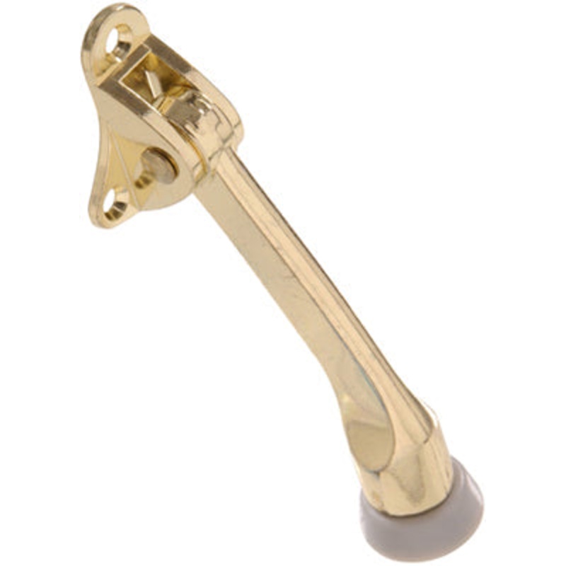 4  BRASS PLATED KICKDN DOOR STOP